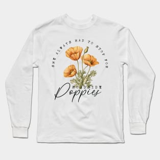 Roadside Poppies Long Sleeve T-Shirt